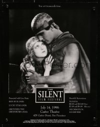 1w271 SILENT FILM FESTIVAL 14x18 film festival poster 1996 Novarro and Mae McAvoy in Ben Hur!