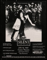 1w272 SILENT FILM FESTIVAL 14x18 film festival poster 1997 Mae Murray and Gilbert, Merry Widow!