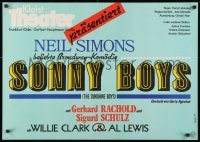 1w580 SONNY BOYS 23x32 East German stage poster 1987 Neil Simon's The Sunshine Boys!