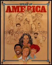 1w144 SPEAK UP AMERICA tv poster 1980s Jayne Kennedy, Marjoe Gortner, Rhonda Bates by Catalano!