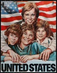 1w145 UNITED STATES tv poster 1980 Beau Bridges, Helen Shaver, Justin Dana by Paul Williams!