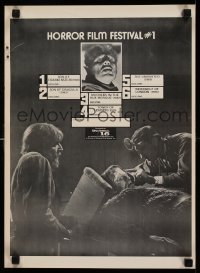 1w273 UNIVERSAL 16 FILM FESTIVAL 13x18 film festival poster 1980 Karloff, Lugosi, Frankenstein & Wolfman!