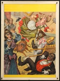 1w456 UNKNOWN POSTER 22x29 poster 1890s black African American minstrel show, Enquirer litho!