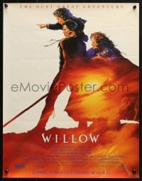 1w460 WILLOW advance 17x22 special poster 1988 Alvin art of Kilmer & sexy Joanne Whalley!