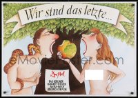 1w594 WIR SIND DAS LETZTE 23x33 German stage poster 1991 Adam and Eve and of course the snake!