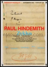1w189 ZYKLUS 23x33 German music poster 1980 Paul Hindemith events, great musical art!