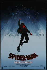 1w919 SPIDER-MAN INTO THE SPIDER-VERSE int'l French language teaser DS 1sh 2018 Cage, Steinfeld!