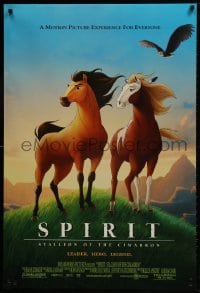 1w921 SPIRIT STALLION OF THE CIMARRON DS 1sh 2002 Dreamworks, cool art of horse!
