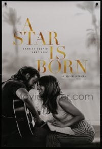 1w923 STAR IS BORN teaser DS 1sh 2018 Bradley Cooper stars and directs, romantic image w/Lady Gaga!