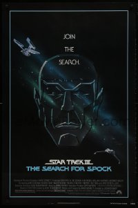1w924 STAR TREK III 1sh 1984 The Search for Spock, art of Leonard Nimoy by Huyssen & Huerta!