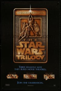1w937 STAR WARS TRILOGY style F 1sh 1997 George Lucas, Empire Strikes Back, Return of the Jedi!