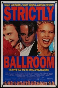 1w940 STRICTLY BALLROOM 1sh 1992 cool close-up image of sexy Sonia Kruger as Tina Sparkle!
