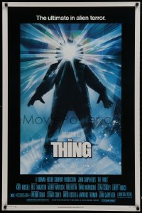 1w953 THING 1sh 1982 John Carpenter classic sci-fi horror, Drew Struzan, regular credit design!
