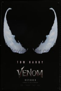 1w974 VENOM teaser DS 1sh 2018 Tom Hardy in the title role, Tom Holland as Spider-Man, logo!