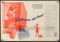 1w057 BROTHER, SPARE THAT TRUCK 15x22 WWII war poster 1942 maintenance costs billions annually!