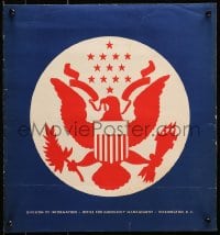 1w091 OFFICE FOR EMERGENCY MANAGEMENT 16x17 WWII war poster 1940s the Great Seal of the U.S.!