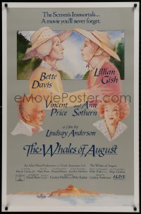 1w981 WHALES OF AUGUST 1sh 1987 c/u of elderly Bette Davis & Lillian Gish by Philip Castle!