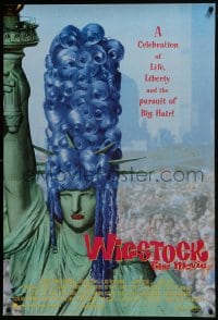 1w983 WIGSTOCK 1sh 1995 drag queen festival documentary, wild image of Statue of Liberty w/wig!
