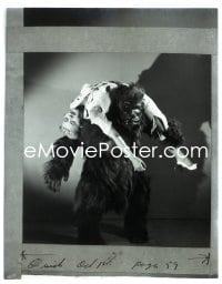 1x158 BRIDE OF THE GORILLA 4x5 negative 1950s Calvert as ape carrying unconscious Barbara Payton!