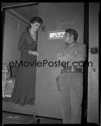 1x046 DRUMS ACROSS THE RIVER 8x10 negative 1954 candid of Audie Murphy & Lisa Gaye in her trailer!