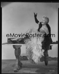 1x055 FRENCHIE 8x10 negative 1951 sexy Shelley Winters with a gun in her garter & fur on her neck!