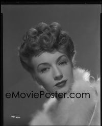 1x107 SHE-WOLF OF LONDON 8x10 negative 1946 head & shoulders portrait of sexy Jan Wiley in fur!