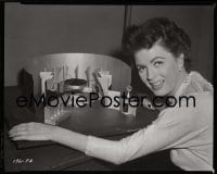 1x116 THIS ISLAND EARTH 8x10 negative 1955 great candid of Faith Domergue with tiny model set!