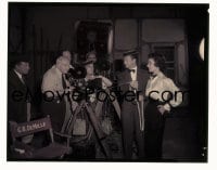 1x324 BUSTER KEATON STORY 4x5 transparency 1957 the real Keaton on set w/DeMille, O'Connor & Blyth!
