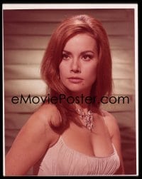 1x335 CLAUDINE AUGER 4x5 transparency 1964 the super sexy French actress posing in low-cut top!