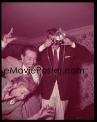1x373 LUCILLE BALL 4x5 transparency 1950s great candid image of her & Desi clowning around!