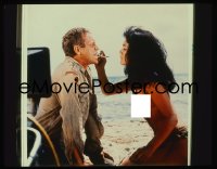 1x380 PAPILLON 4x5 transparency 1973 candid of camera filming topless island woman & Steve McQueen!