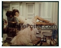 1x391 SOPHIA LOREN 4x5 transparency 1966 seated portrait showing her sexy legs in Arabesque!