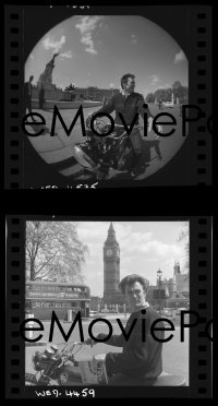 1x182 CLINT EASTWOOD group of 4 2x2 negatives 1968 Where Eagles Dare motorcycle candids in London!