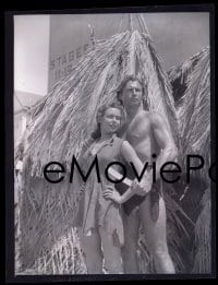 1x145 TARZAN & THE SLAVE GIRL group of 12 4x5 negatives 1950 Lex Barker and sexy Vanessa Brown!