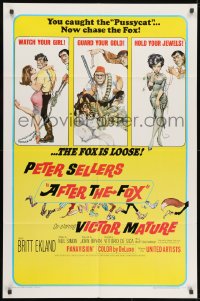 1y024 AFTER THE FOX 1sh 1966 De Sica's Caccia alla Volpe, Peter Sellers, Frank Frazetta art!