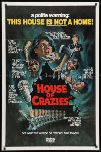 1y057 ASYLUM 1sh R1980 Peter Cushing, Britt Ekland, horror, House of Crazies!