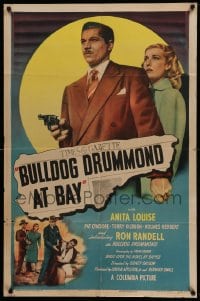 1y141 BULLDOG DRUMMOND AT BAY 1sh 1947 Anita Louise, introducing Ron Randell in the title role!