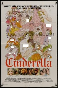 1y179 CINDERELLA 1sh 1977 sexy fairy tale art, what the prince slipped her wasn't a slipper!