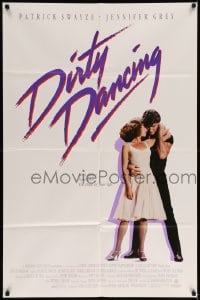 1y244 DIRTY DANCING int'l 1sh 1987 great classic image of Patrick Swayze & Jennifer Grey dancing!