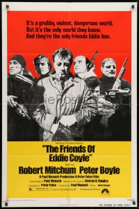 1y337 FRIENDS OF EDDIE COYLE 1sh 1973 Robert Mitchum lives in a grubby, dangerous world!