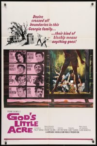 1y362 GOD'S LITTLE ACRE 1sh R1967 Aldo Ray & sexy Tina Louise, anything goes in this Georgia family!