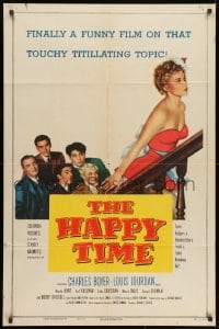 1y401 HAPPY TIME 1sh 1952 Charles Boyer, Louis Jourdan, full-length sexy maid Linda Christian