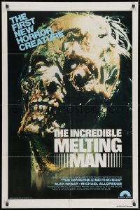 1y447 INCREDIBLE MELTING MAN int'l 1sh 1977 AIP, gruesome image of the first new horror creature!