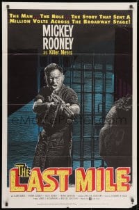 1y502 LAST MILE 1sh 1959 great image of Mickey Rooney as Killer Mears breaking out of Death Row!