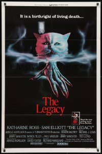 1y512 LEGACY style B 1sh 1979 wild spooky cat artwork, it is a birthright of living death!