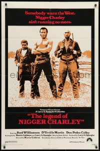 1y514 LEGEND OF NIGGER CHARLEY 1sh 1972 slave to outlaw Fred Williamson ain't running no more!