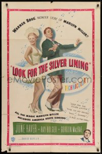 1y539 LOOK FOR THE SILVER LINING 1sh 1949 art of June Haver & Ray Bolger dancing, Gordon MacRae