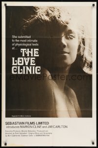 1y543 LOVE CLINIC 25x38 1sh 1968 Ferd Sebastian directed, great image of sexy Marion Cline!
