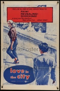 1y545 LOVE IN THE CITY 1sh 1955 Michelangelo Antonioni & Federico Fellini's L'Amore in Citta!