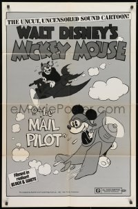 1y554 MAIL PILOT 1sh R1974 Walt Disney, wacky art of pilot Mickey Mouse, uncensored!
